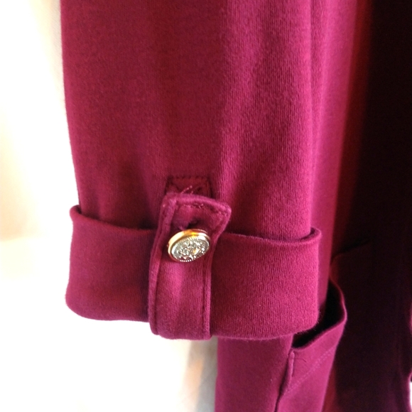 Karen Scott Burgundy Size M Cardigan - Picture 3 of 3